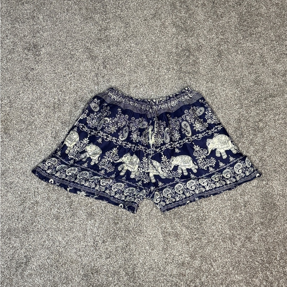Purple Stretchy Elephant Shorts